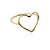 Anel ouro 18k coração vazado - Imagem 1
