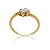 Anel ouro 18k flor com diamantes - Imagem 2