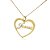 Pingente ouro 18k coração com 4 diamantes - Imagem 2