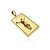 Pingente ouro 18k placa retangular com Cristo - Imagem 2