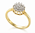 Anel ouro 18k chuveiro com diamante - Imagem 3