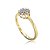 Anel ouro 18k chuveiro com diamante - Imagem 3