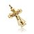 Pingente ouro 18k cruz com Cristo trabalhada - Imagem 2
