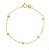 Pulseira ouro 18k 13cm bola 6x2,5mm infantil - Imagem 1