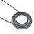 Colar prata 925 banho ródio negro círculos cravejado - Imagem 2