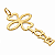 Pingente prata 925 banho ouro 18k chave love - Imagem 2