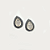 Brinco prata 925 banho ródio negro com pedra em gota e zirconias - Imagem 4