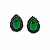 BR PRATA RH NEGRO GOTA 10X14MM MORGANITA - Imagem 1