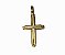 Conjunto de corrente com elo cadeado 70cm e pingente de crucifixo, em Ouro 18k - Imagem 2