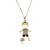 Pingente ouro amarelo boneca(o) com roupa cravejada - Imagem 4
