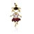 Pingente ouro amarelo boneca(o) com roupa cravejada - Imagem 1