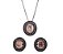 Conjunto colar e brinco prata 925 Morganita Fusion - Imagem 1