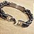 Pulseira Masculina de elos Aço e Caucciù - Imagem 2