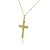 Pingente ouro 18k cruz frisada - Imagem 2