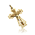 Pingente ouro 18k cruz com Cristo trabalhada - Imagem 2