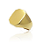 Anel ouro 18k abaulado fosco largo - Imagem 1