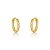 Brinco tipo Argola Africana em Ouro 18k com fio de zircônias - Imagem 1