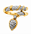 Anel Ouro 18K Diamantes Serpente - Pingente Removível - Imagem 1