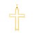 Pingente Cruz Abaulada e Vazada em Ouro 18k - Imagem 1