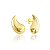 Brinco Gota Curvada em Ouro 18k - Imagem 1