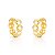 Brinco Argola Articulada "Soft Beaded" em Ouro 18k - Imagem 1