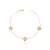 Pulseira Elo Português com Trevos Cravejados em Ouro 18k - Imagem 1