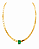 Colar de Ouro com Esmeralda Retangular - Imagem 1