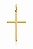 Pingente Cruz Lisa em Ouro Amarelo - Imagem 1