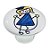 Puxador Cerâmica IL 7057 - Menina Vestido Azul - Corda - 37MM - Imagem 1