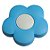 Puxador Infantil - IL 5531 - Flor Azul - 47MM - Imagem 1