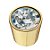 Puxador Cristal - IL 4430 - Dourado - 19MM - Imagem 1