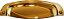 Puxador Concha Vivaro 115 - Ouro Real - 96MM - Imagem 2