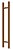 Puxador Duplo DF 907-32 - Red Gold- 60 cm - Imagem 2