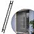 Puxador Duplo DF 926 - Inox 202 - Grafite - 60 cm - Imagem 1