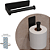Papeleira - Delia - Inox Black - Auto Colante - Imagem 1