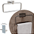 Porta Toalha Argola - Delia - Inox - Auto Colante - Imagem 1