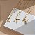Colar Letra Cravejado em Zircônias Coloridas Banhado a Ouro 18k - Imagem 3