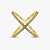 Anel X Cravejado em Zircônia Diamante Banhado a Ouro 18k - Imagem 1