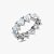 Anel Corações Cravejado em Zircônia Diamante Banhado a Prata 925 - Imagem 1