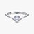 Anel V Regulável com Coração Cravejado em Zircônia Diamante em Prata 925 - Imagem 1