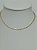 Choker baguete 2x4 mm com  corrente tipo cartier - Imagem 1