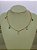 Choker corrente elo com gotas coloridas - Imagem 1