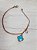 Pulseira elo português  com vidro azul e zircônia - Imagem 1