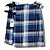 Kilt Masculina em Flanela - Xadrez Azul - Imagem 1