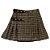 Mini Kilt Feminina em Gabardine Italiano - Xadrez Marrom - Imagem 1