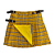 Kilt Masculina em Gabardine Italiano - Xadrez Amarelo e Preto - Imagem 2