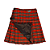 Kilt Masculina em Gabardine Italiano - Xadrez Vermelho e Preto - Imagem 2