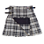 Kilt Masculina em Flanela - Xadrez Cinza e Preto - Imagem 2
