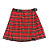 Kilt Feminina de Gabardine - Xadrez Vermelha - Imagem 1