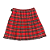 Kilt Feminina de Gabardine - Xadrez Vermelha - Imagem 3